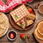 وافل وايس كريم وقصب سكر