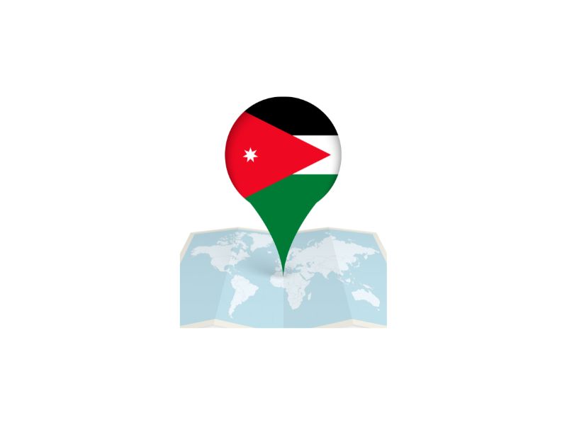 Location Icon with Jordan Flag
