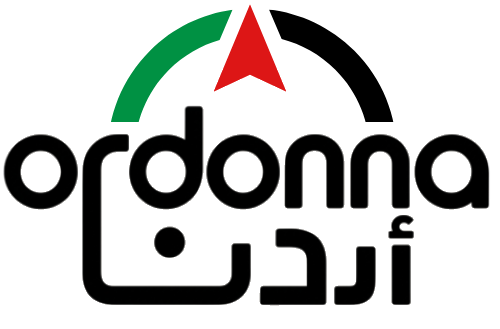 Logo for Ordonna: black rounded wordmark with a green curved arc and red arrow above the text.