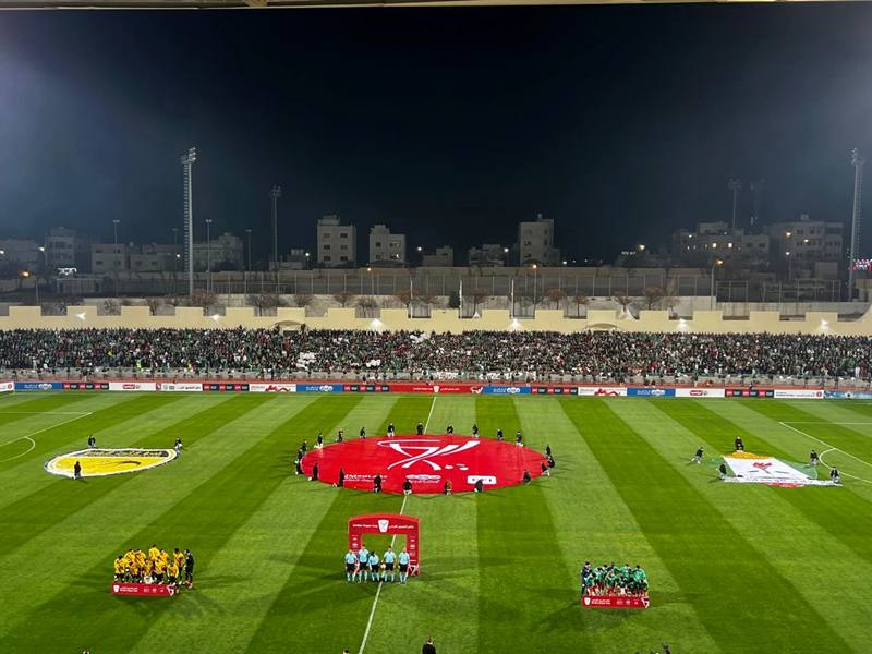 Football game between Jordan and Iraq