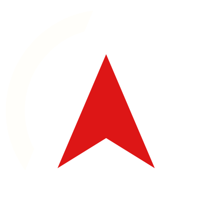 دليل أردنا 30 | Ordonna Guide Logo with a red upward-pointing arrow inside a white circular arc on a black background.